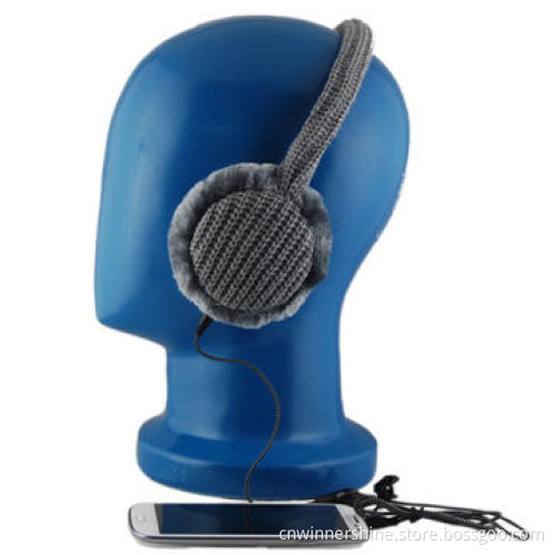 Audio Earmuffs with New Design Winter Warm Knitted Plush Stereo Headphone OEM & ODM Free Samples